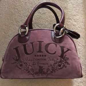 Purple Juicy Couture Bowler Handbag Purse Top Handle Vintage